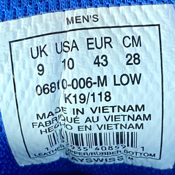 K-Swiss Gary Vee 005 Black Cobalt Blue Size 10 - Picture 9 of 9